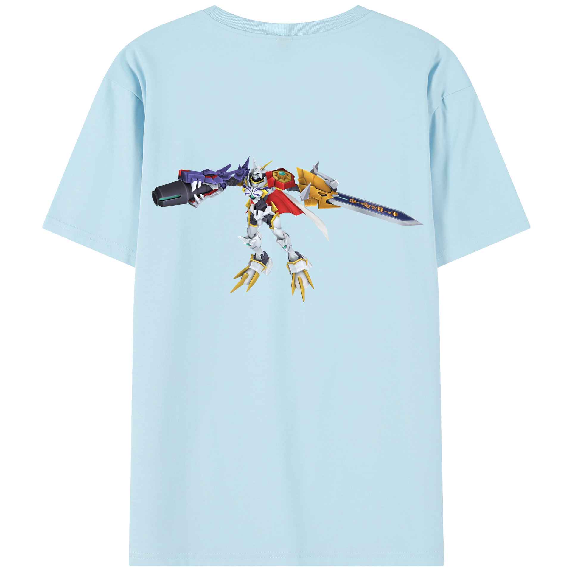 （画像用） Digimon デジタルモンスター/デジモン 綿100％半袖Tシャツ（背面プリント）
